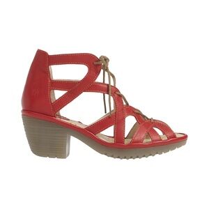FLY London Yapi Leather Wedge Sandal  size 39